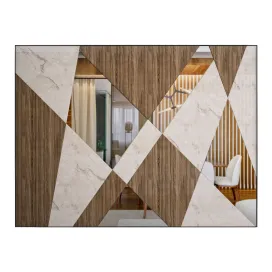 Wood marble wall decor